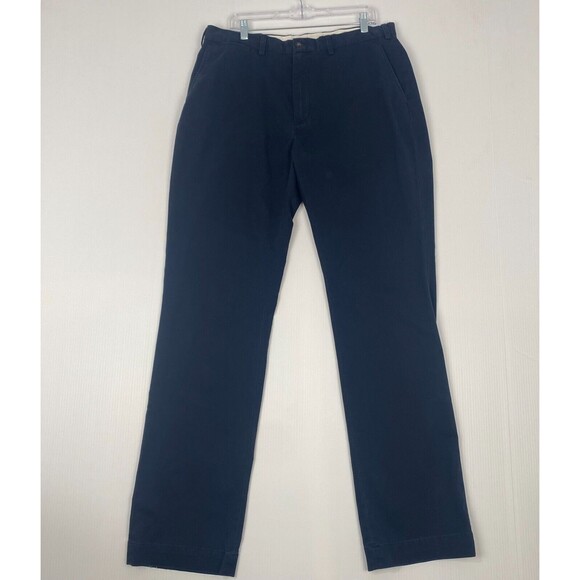Polo Ralph Lauren Mens 36T Stretch Straight Fit Chino Pants Flat Front‎ Navy - Picture 1 of 15